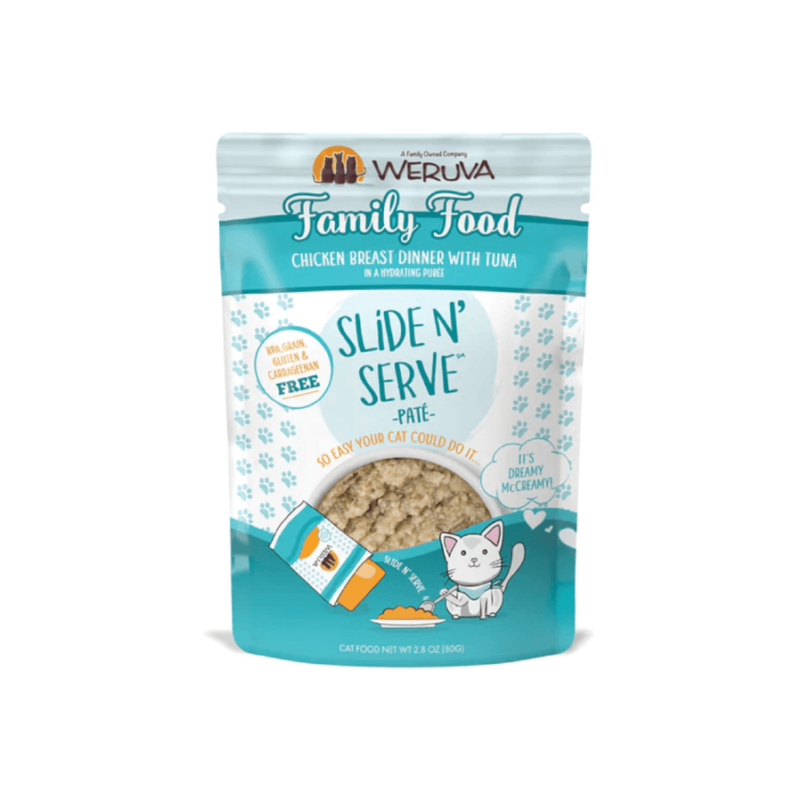 Weruva Wet Cat Food - Family Food Chicken Breast with Tuna in a Hydrating Puree Pouch 