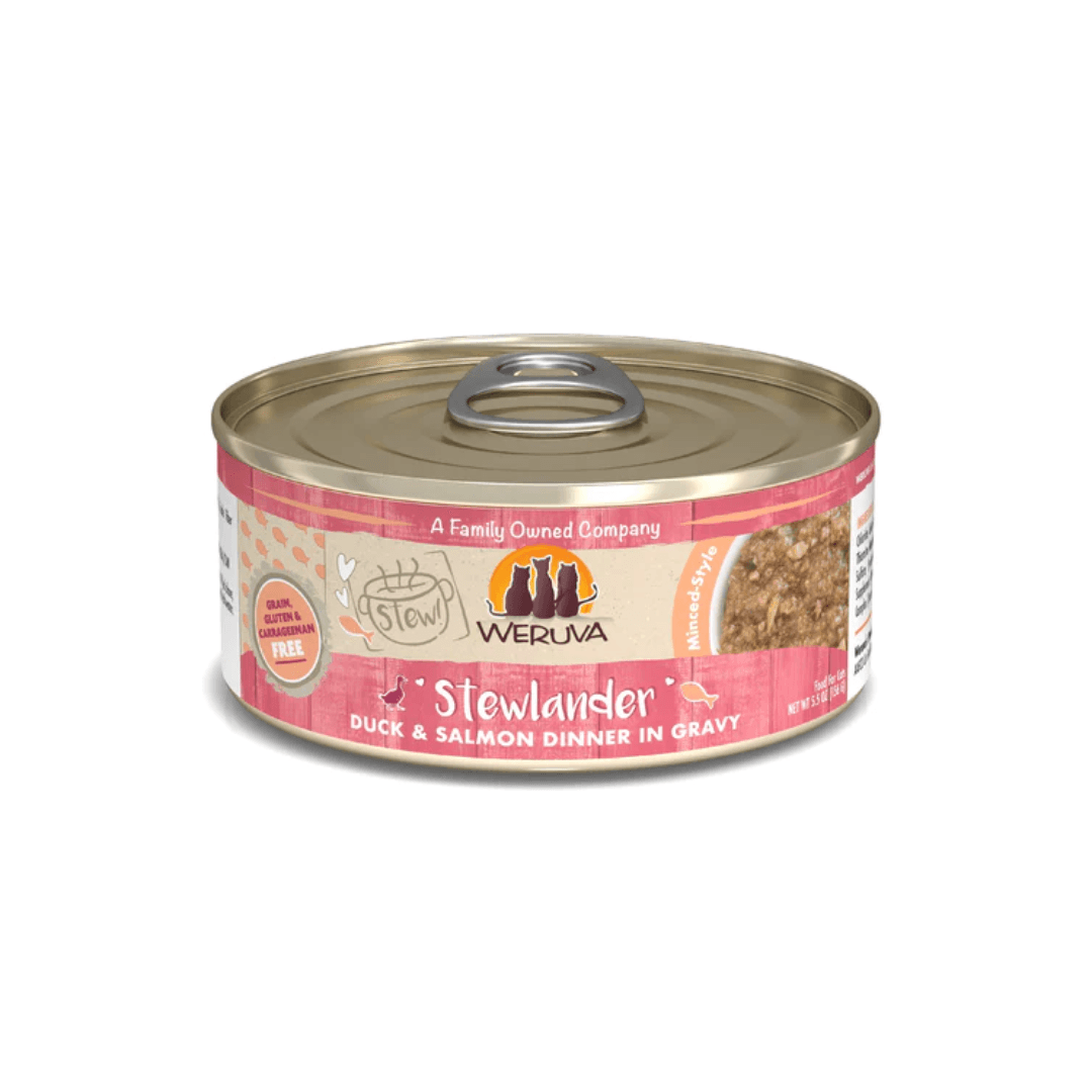 Weruva Wet Cat Food - Stewlander Duck & Salmon Dinner in Gravy Canned 