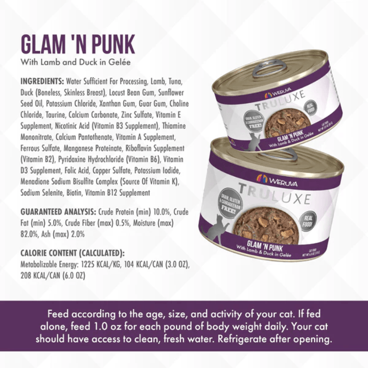 Weruva Wet Cat Food - TRULUXE Glam 'N Punk with Lamb & Duck in Gelée Canned 