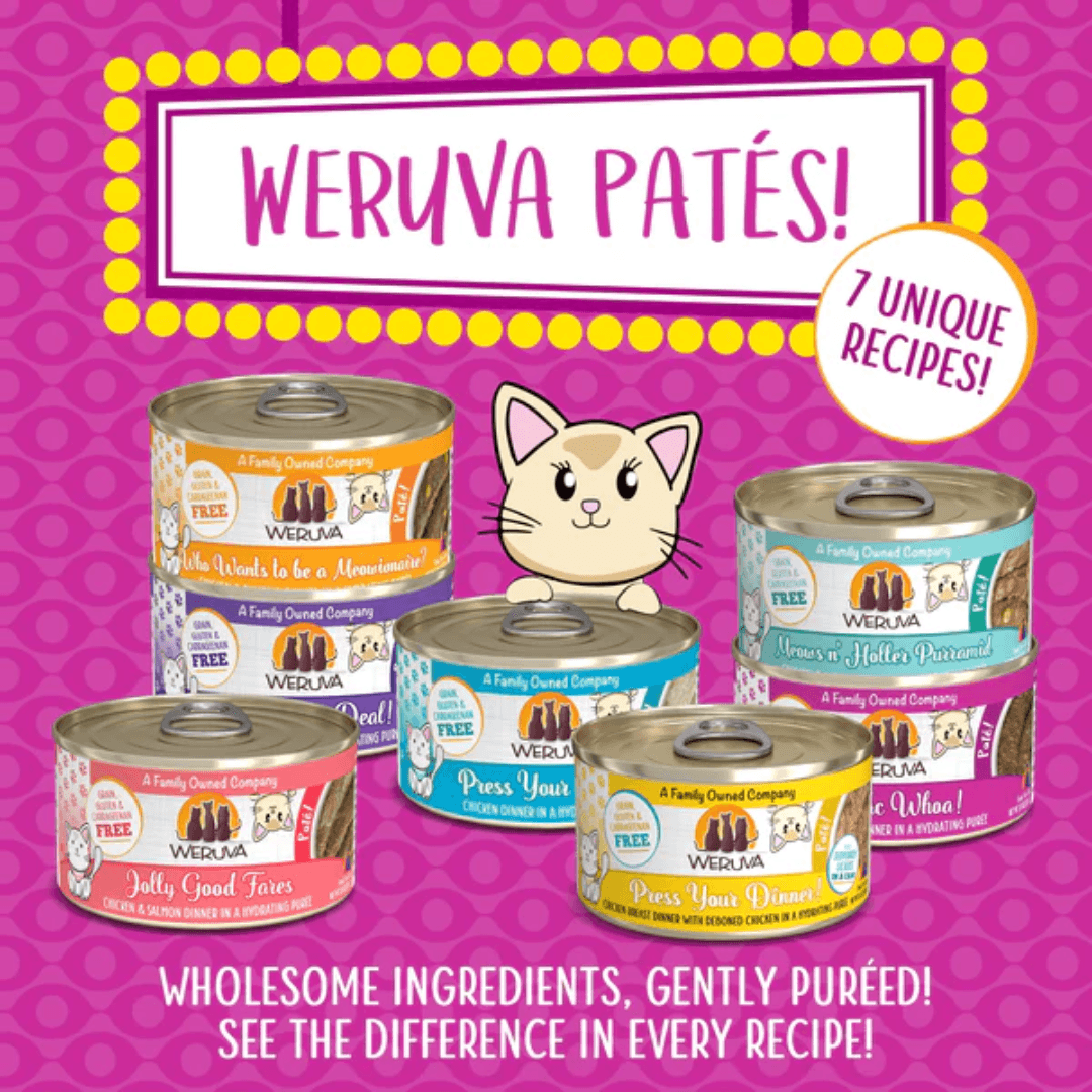 Weruva Wet Cat Food - Tic Tac Whoa! Tuna & Salmon Dinner in a Hydrating Purée Canned 