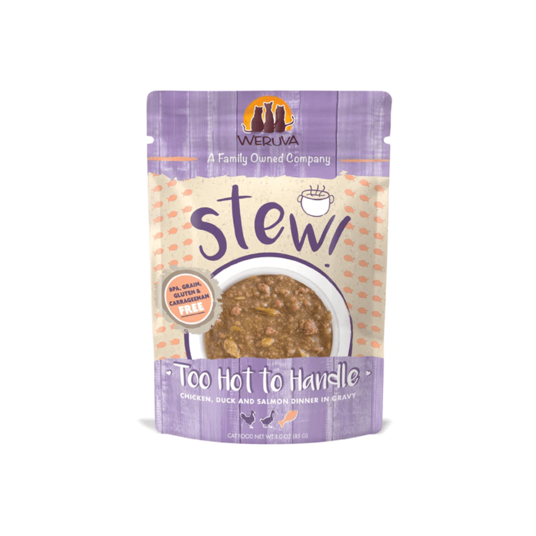 Weruva Wet Cat Food - Too Hot to Handle Chicken, Duck & Salmon in Gravy Pouch 