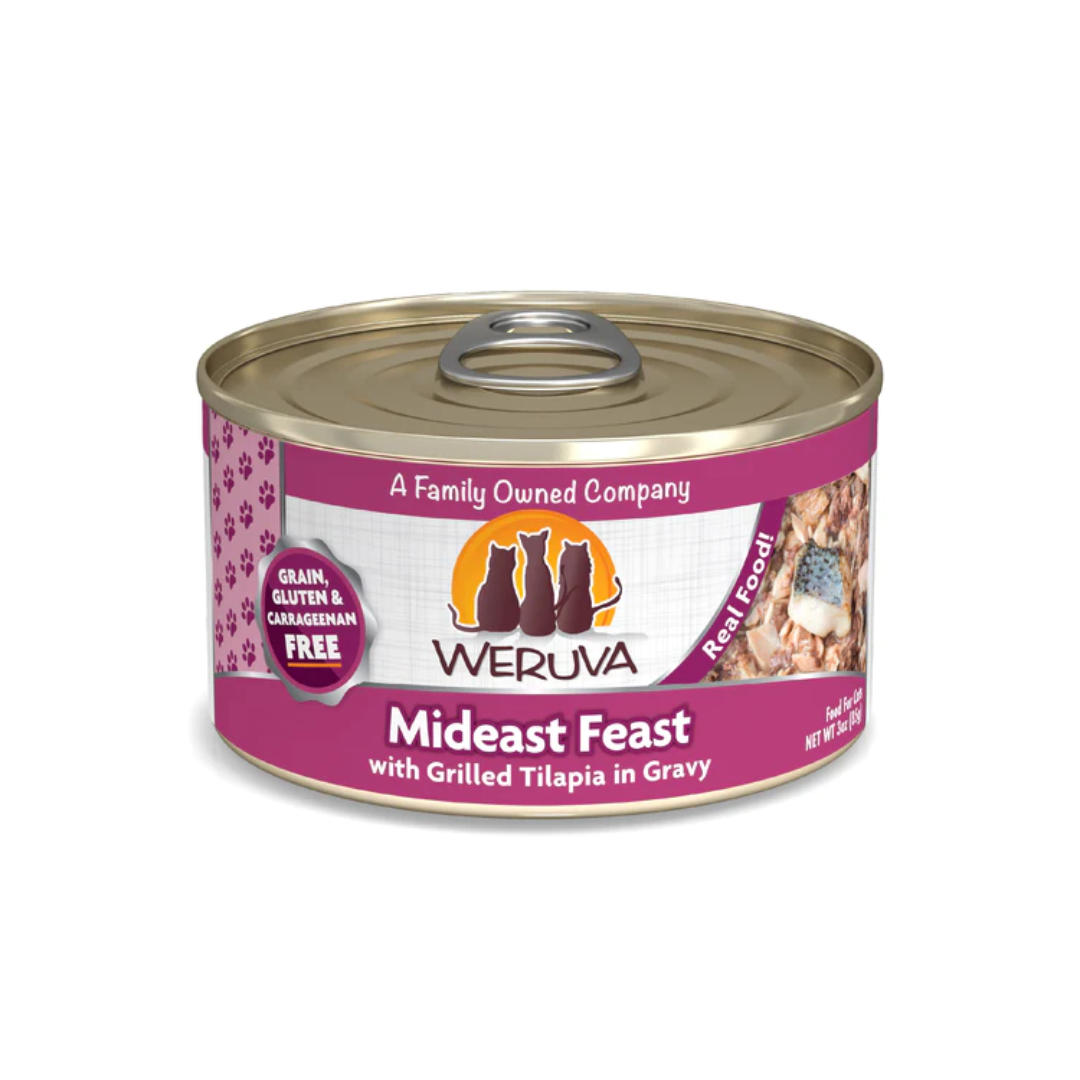 Weruva Wet Cat Food - Weruva Classic Cat Mideast Feast with Grilled Tilapia in Gravy Canned 