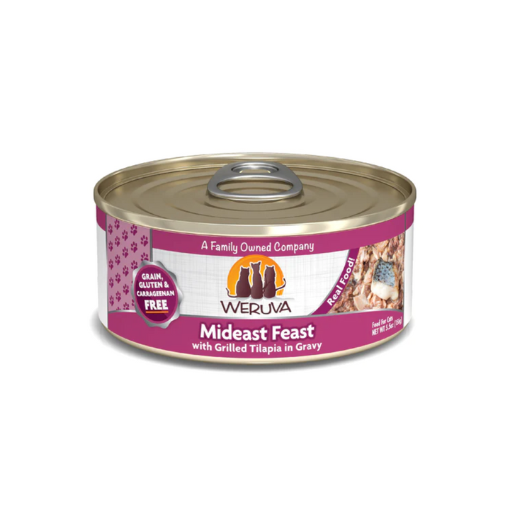 Weruva Wet Cat Food - Weruva Classic Cat Mideast Feast with Grilled Tilapia in Gravy Canned 