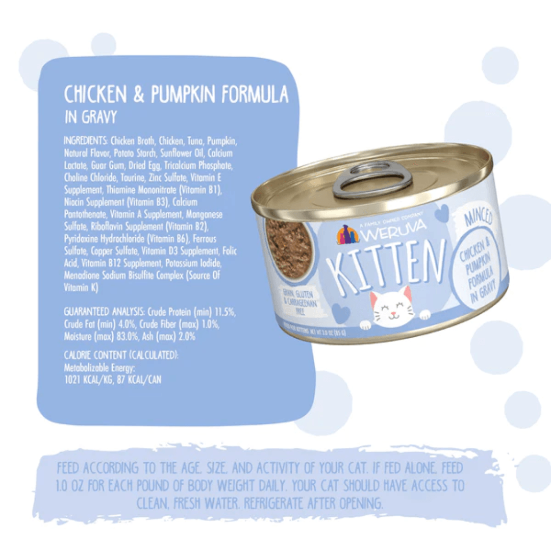 Weruva Wet Cat Food - Weruva Kitten Chicken & Pumpkin Formula Chicken, Tuna & Pumpkin in Gravy Canned 