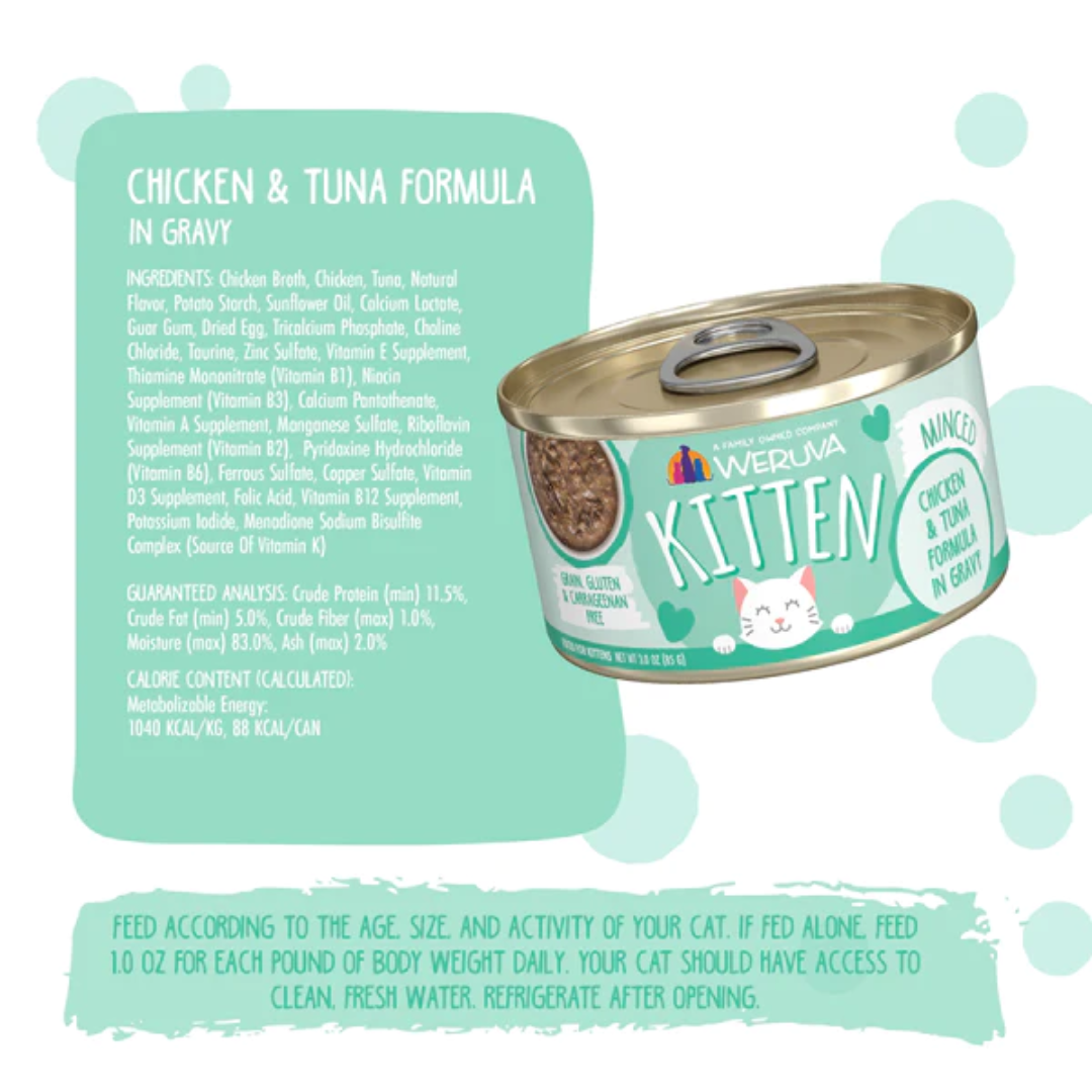 Weruva Wet Cat Food - Weruva Kitten Chicken & Tuna Formula Chicken & Tuna in Gravy Canned 