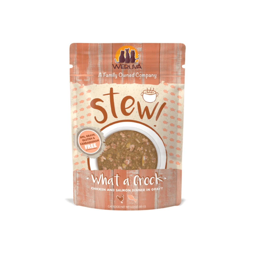 Weruva Wet Cat Food - What a Crock Chicken & Salmon Dinner in Gravy Pouch 