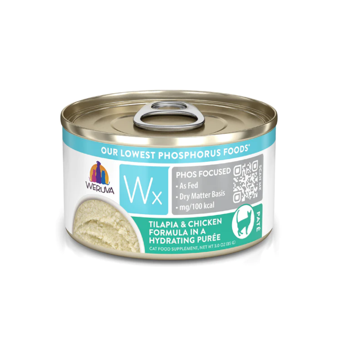 Weruva Wet Cat Food - Wx Phos Focused Tilapia & Chicken Formula Tilapia & Chicken in a Hydrating Puree Canned 