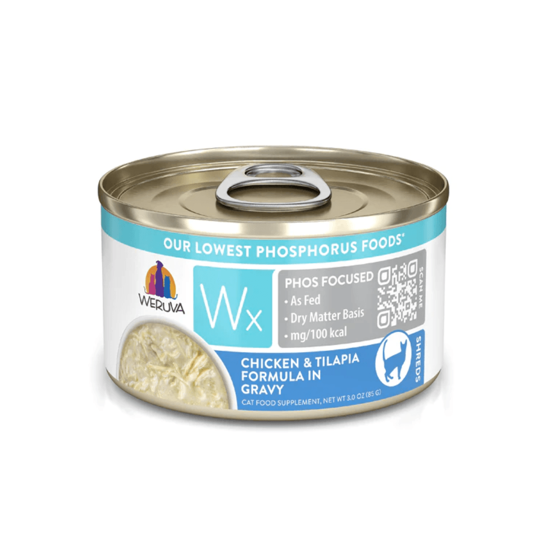 Weruva Wet Cat Food - Wx Phos Focused Chicken & Tilapia Formula Chicken & Tilapia in Gravy Canned 