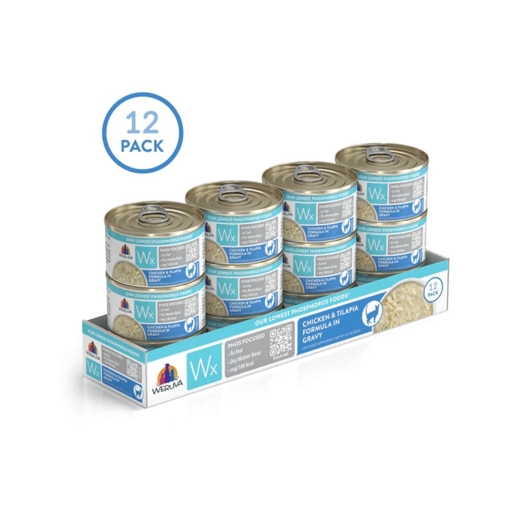 Weruva Wet Cat Food - Wx Phos Focused Chicken & Tilapia Formula Chicken & Tilapia in Gravy Canned 