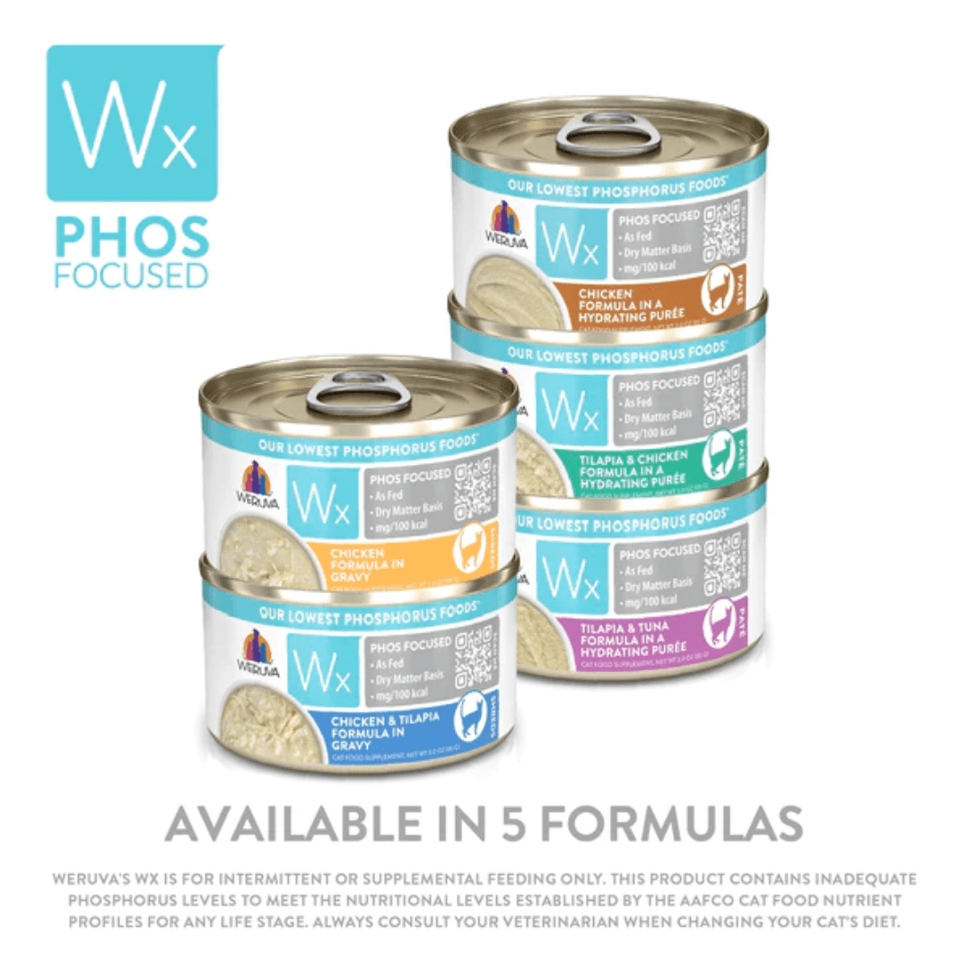 Weruva Wet Cat Food - Wx Phos Focused Tilapia & Tuna Formula Tilapia & Tuna in a Hydrating Purée Canned 