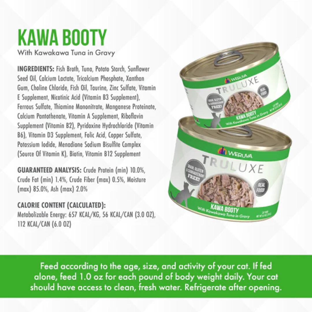Weruva Wet Cat food - TRULUXE Kawa Booty with Kawakawa Tuna in Gravy Canned 