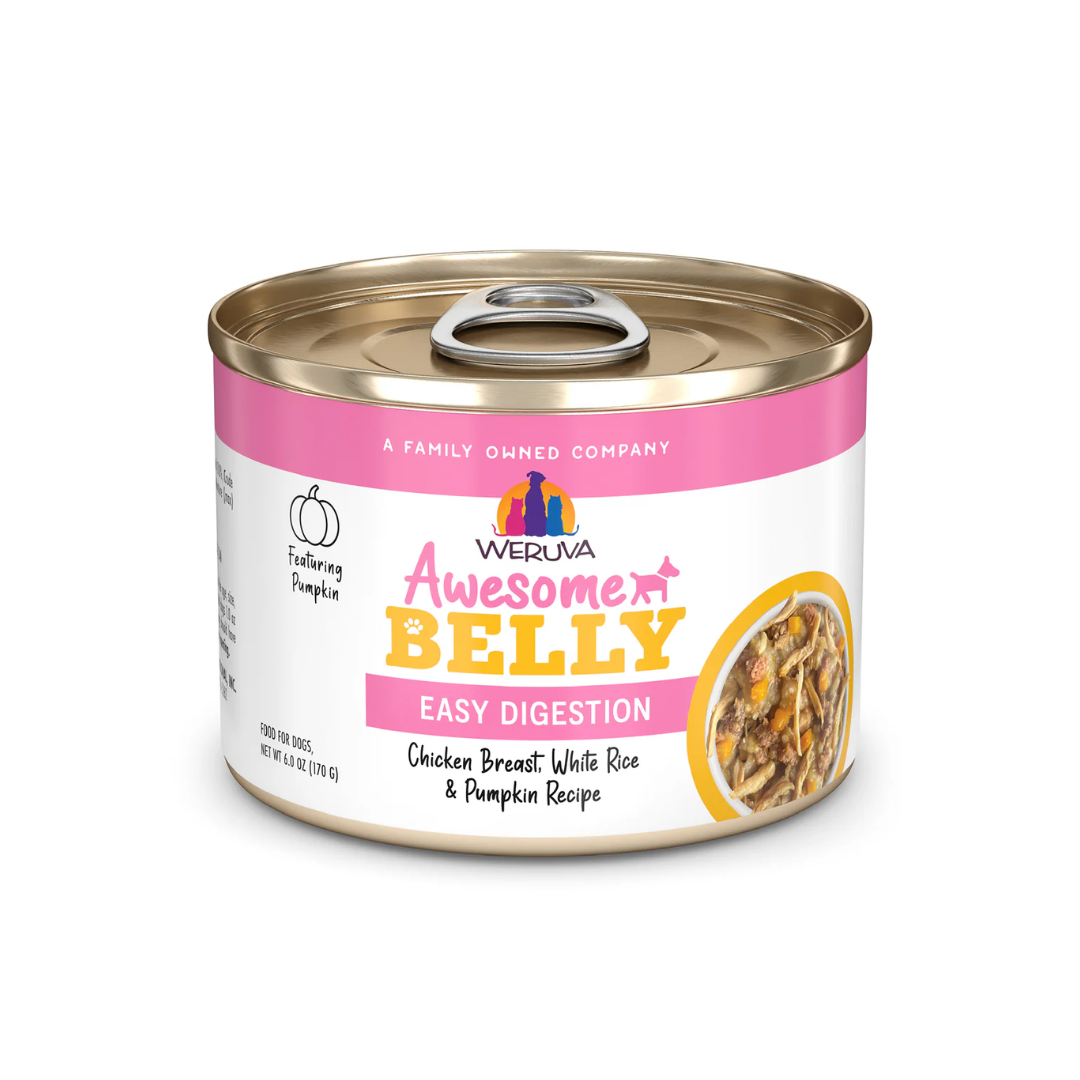 Weruva Wet Dog Food - Awesome Belly Chicken Breast, White Rice & Pumpkin Recipe In Broth Canned