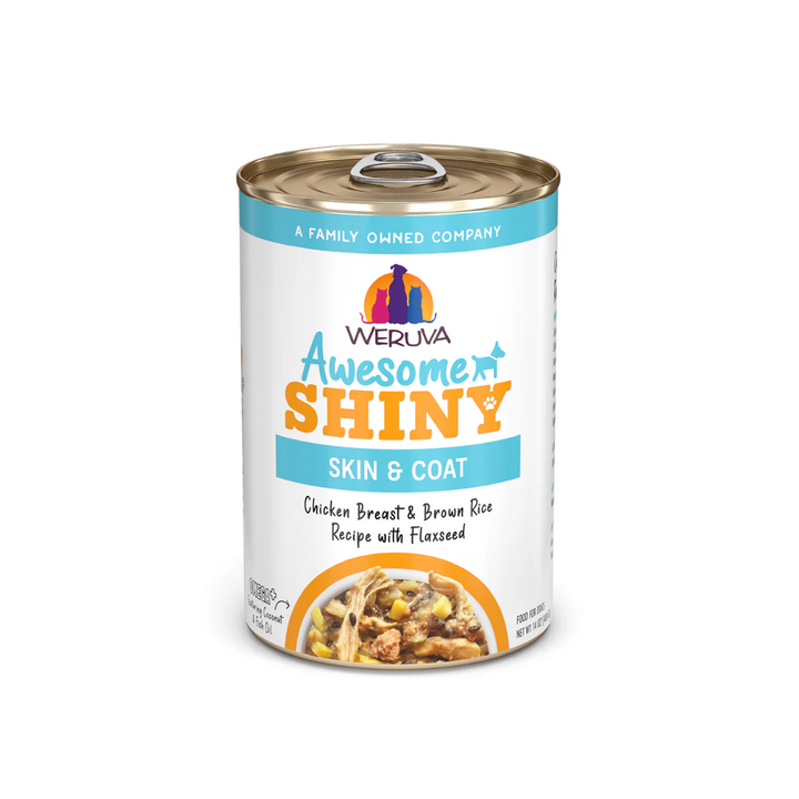 Weruva Wet Dog Food - Awesome Shiny Chicken Breast & Brown Rice Recipe with Flaxseed In Broth Canned