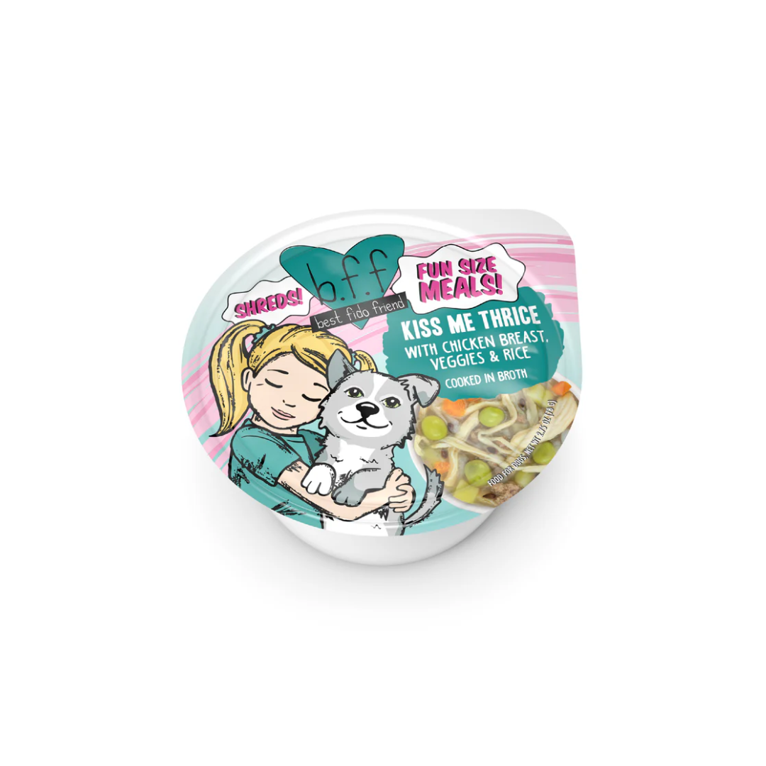 Weruva Wet Dog Food - BFF Best Fido Friend Kiss Me Thrice with Chicken Breast, Veggies & Rice