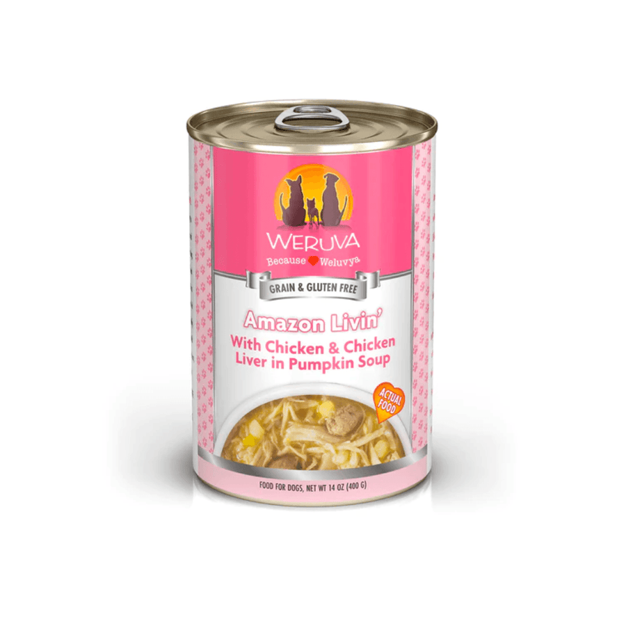 Weruva Wet Dog Food - Classics Amazon Livin' with Chicken & Chicken Liver in Pumpkin Soup Canned 