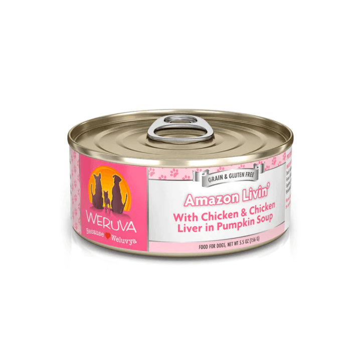 Weruva Wet Dog Food - Classics Amazon Livin' with Chicken & Chicken Liver in Pumpkin Soup Canned 