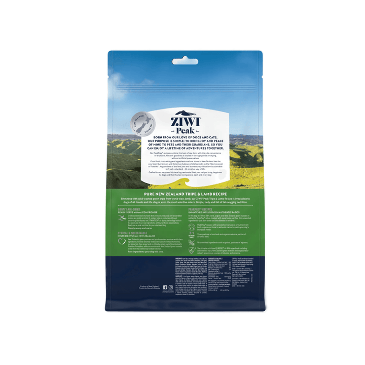 ZIWI Peak Air-Dried Dog Food - New Zealand Tripe & Lamb Recipe 