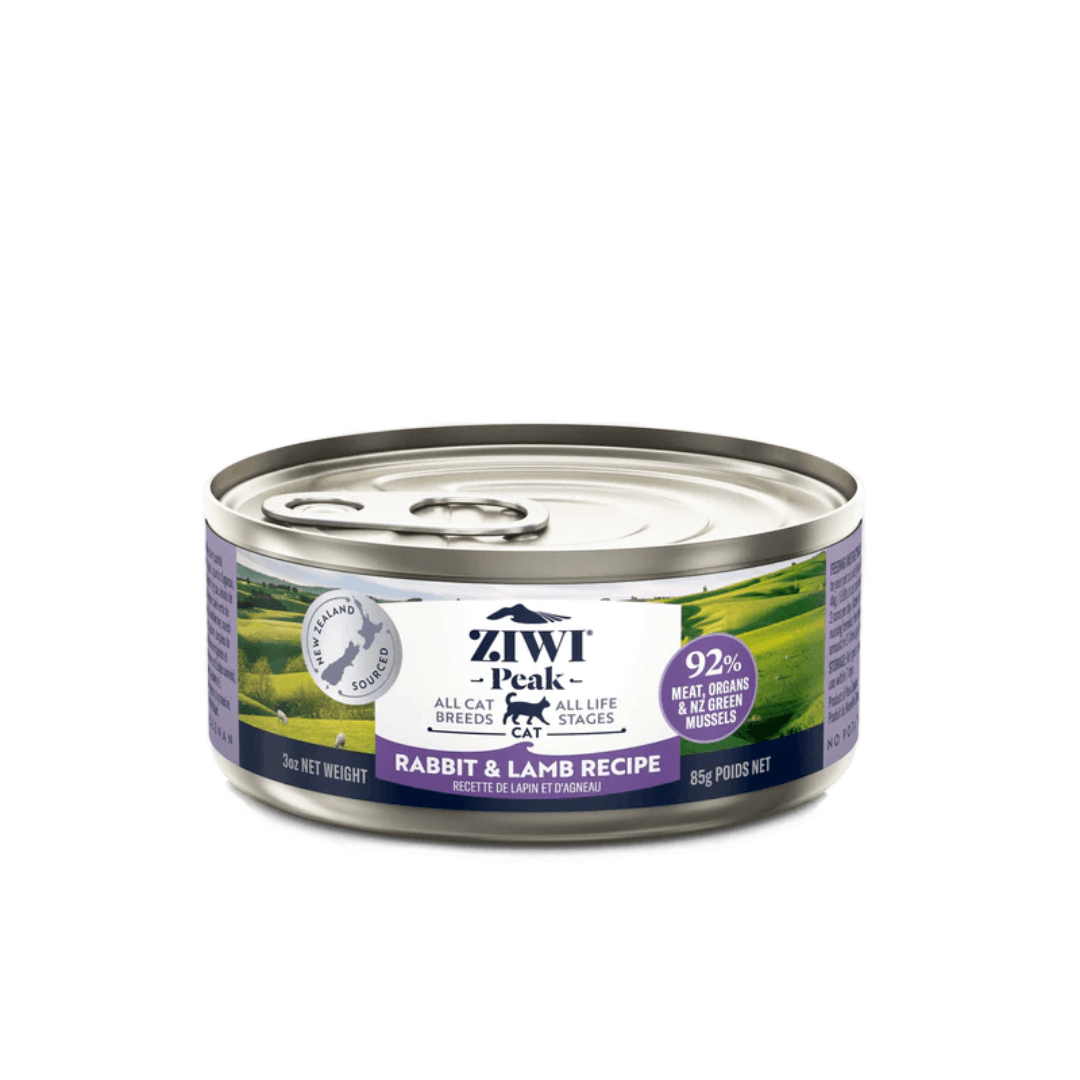 ZIWI Peak Wet Cat Food - New Zealand Rabbit & Lamb Recipe Canned 