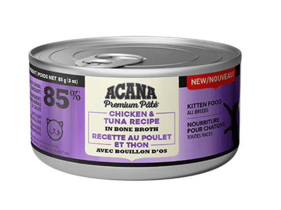 Acana Wet Cat Food - Premium Pate Chicken & Tuna Kitten Recipe Canned - Toronto Pets