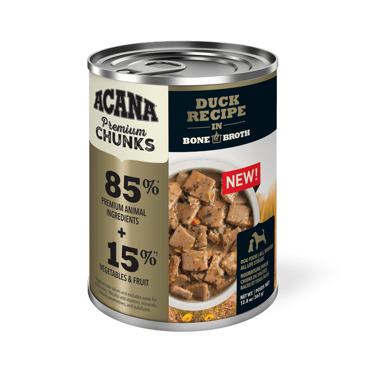 Acana Wet Dog Food - Premium Chunks Duck Recipe in Bone Broth Canned - Toronto Pets