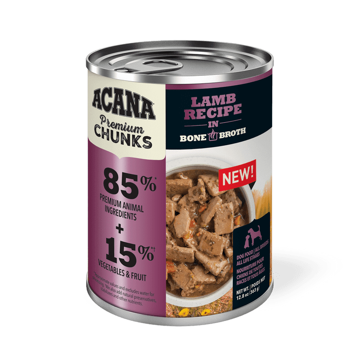 Acana Wet Dog Food - Premium Chunks Lamb Recipe in Bone Broth Canned - Toronto Pets