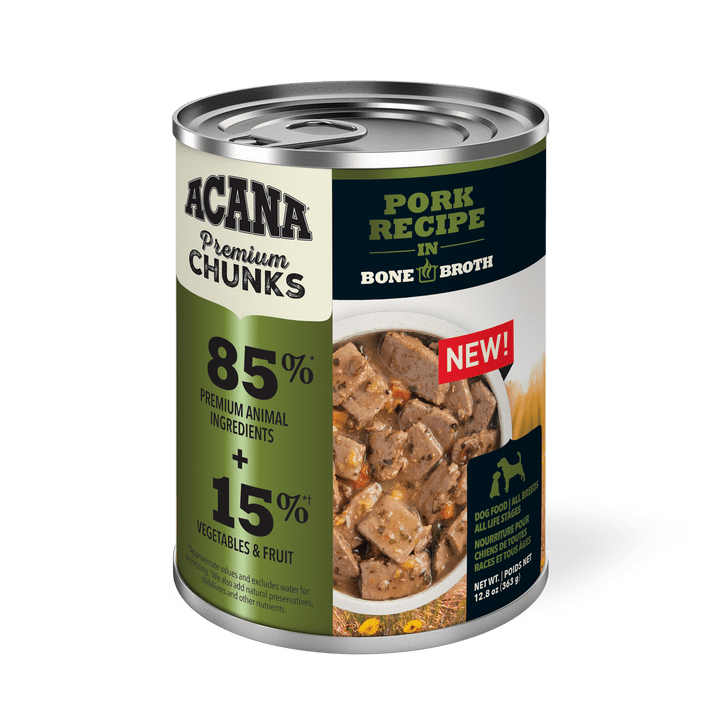 Acana Wet Dog Food - Premium Chunks Pork Recipe in Bone Broth Canned - Toronto Pets