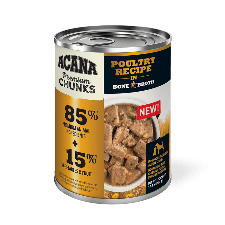 Acana Wet Dog Food - Premium Chunks Poultry Recipe in Bone Broth - Toronto Pets