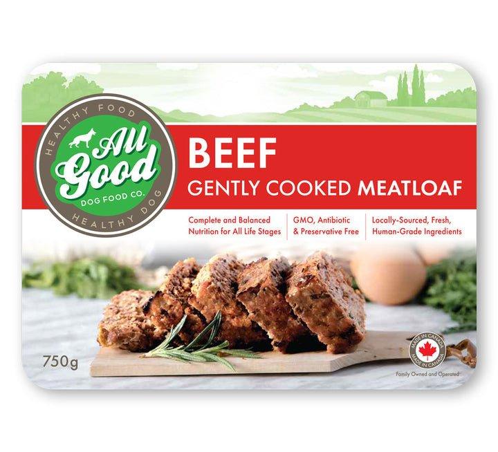 All Good Frozen Dog Food - Beef Gently Cooked Meatloaf - Toronto Pets