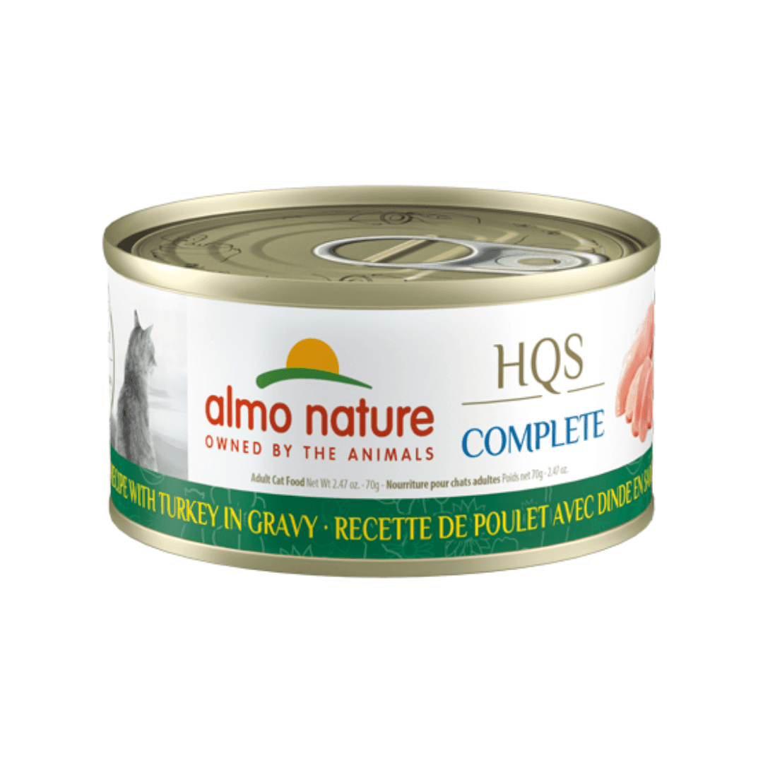 Almo Nature Wet Cat Food - HQS Complete Chicken Recipe with Turkey in Gravy Canned - Toronto Pets