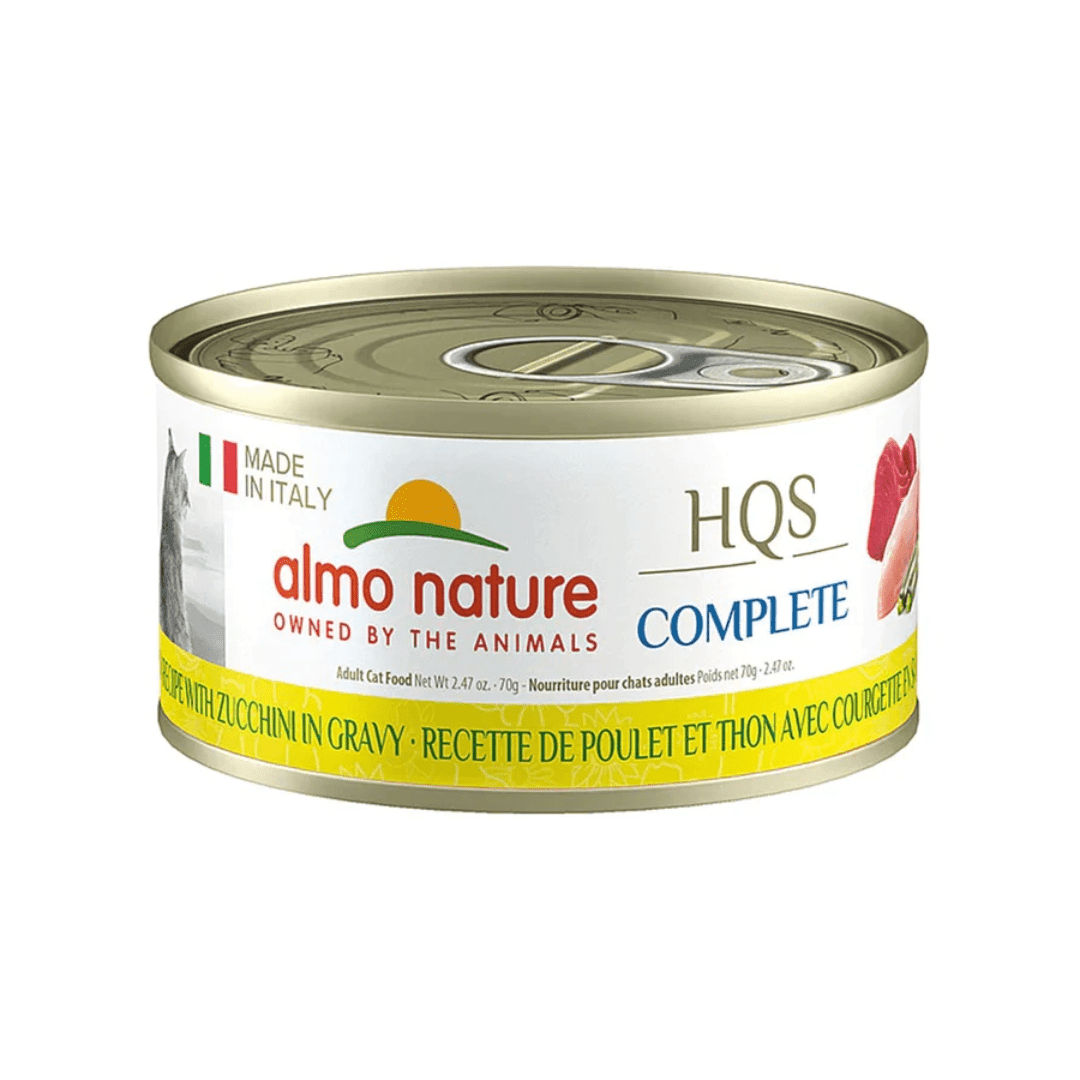 Almo Nature Wet Cat Food - HQS Complete Chicken & Tuna With Zucchini Canned - Toronto Pets