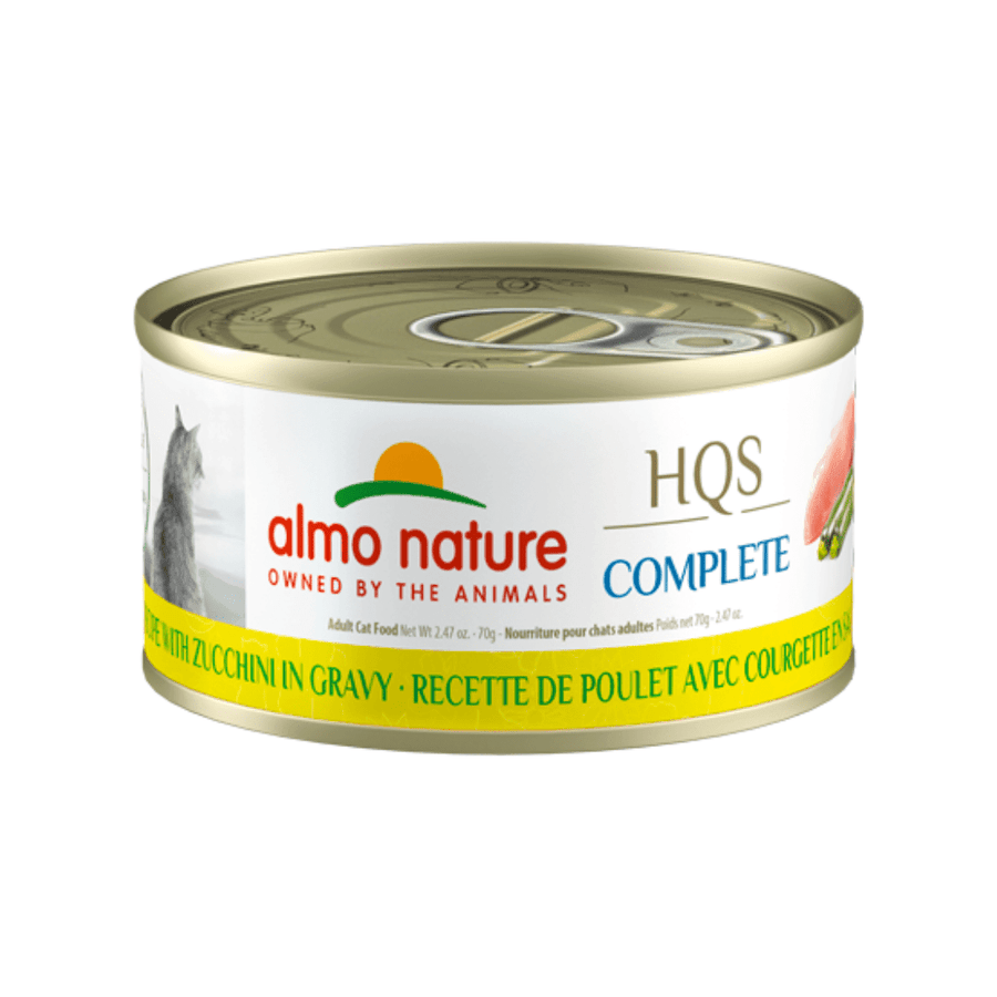 Almo Nature Wet Cat Food - HQS Complete Chicken with Zucchini in Gravy Canned - Toronto Pets