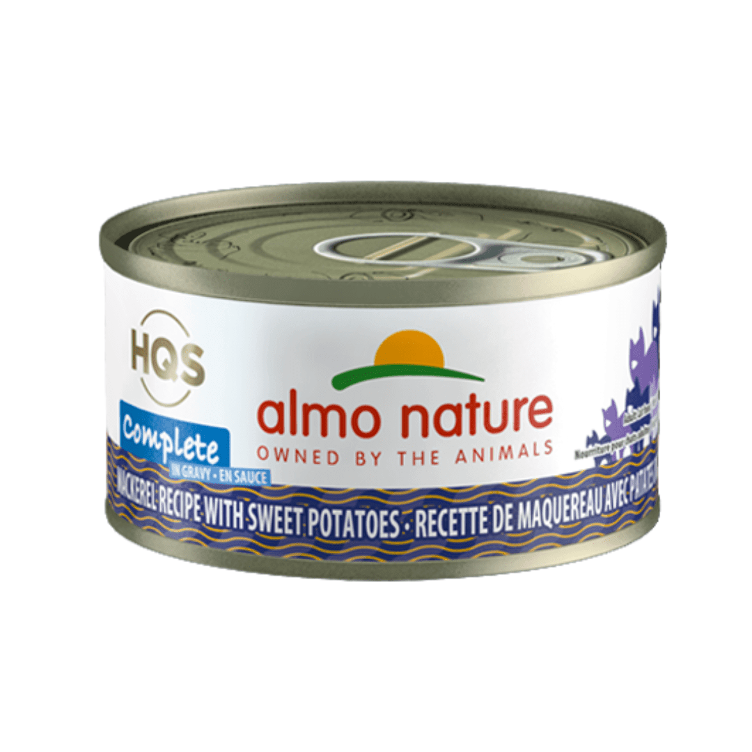 Almo Nature Wet Cat Food - HQS Complete Mackerel with Sweet Potato in Gravy Canned - Toronto Pets