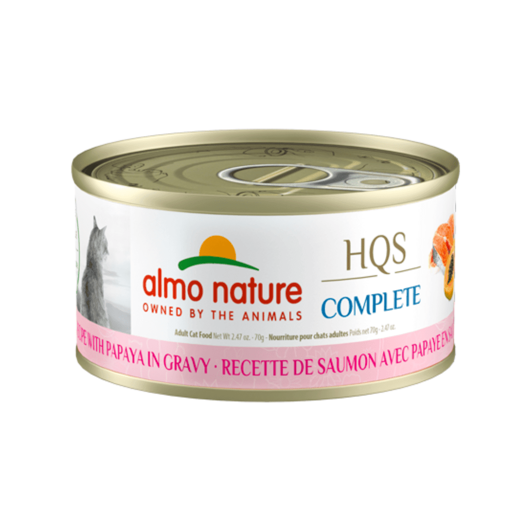 Almo Nature Wet Cat Food - HQS Complete Salmon and Papaya in Gravy Canned - Toronto Pets