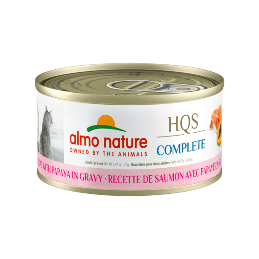 Almo Nature Wet Cat Food - HQS Complete Salmon and Papaya in Gravy Canned - Toronto Pets