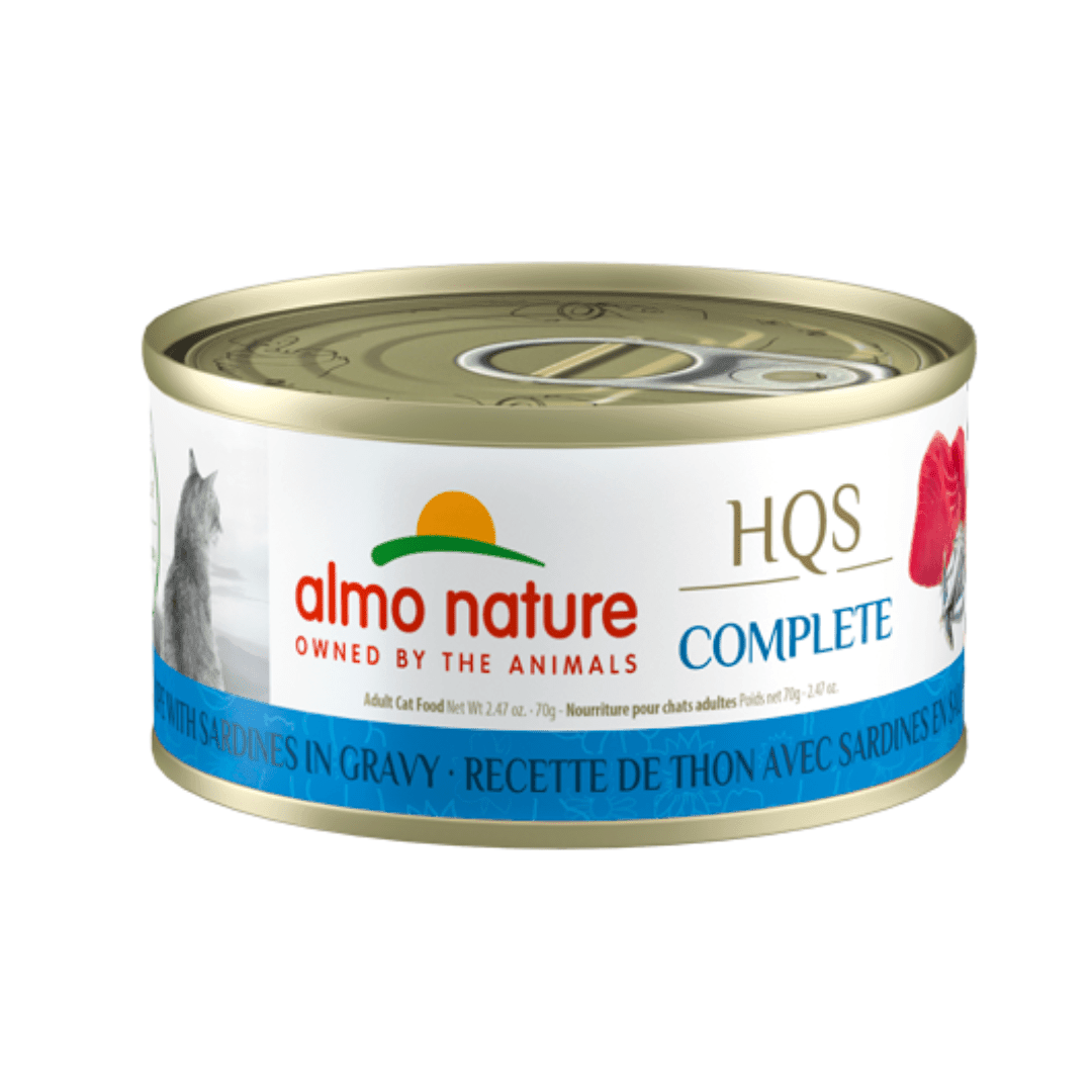 Almo Nature Wet Cat Food - HQS Complete Tuna Recipe with Sardines in Gravy Canned - Toronto Pets