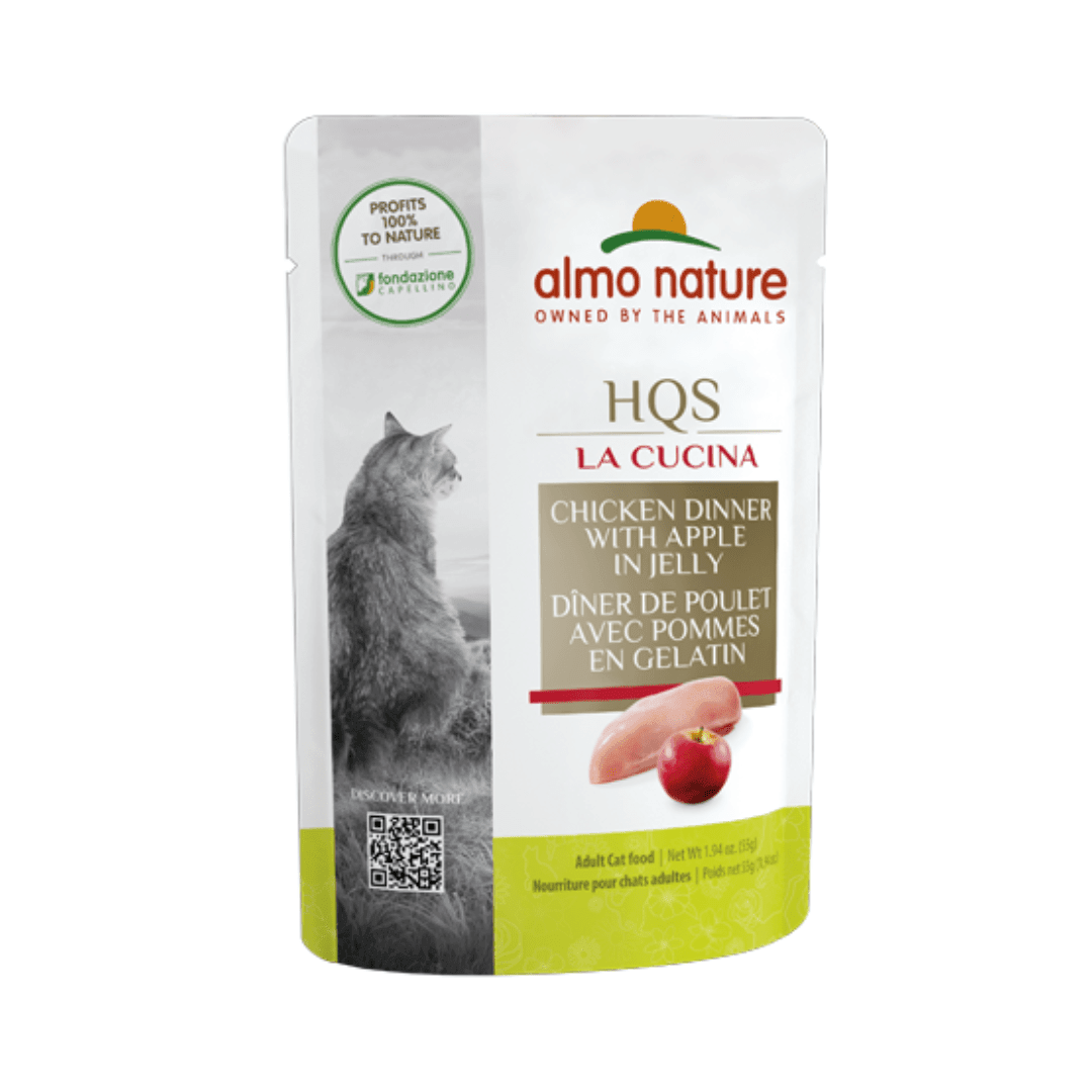 Almo Nature Wet Cat Food - HQS La Cucina Chicken Dinner with Apple in Jelly - Toronto Pets