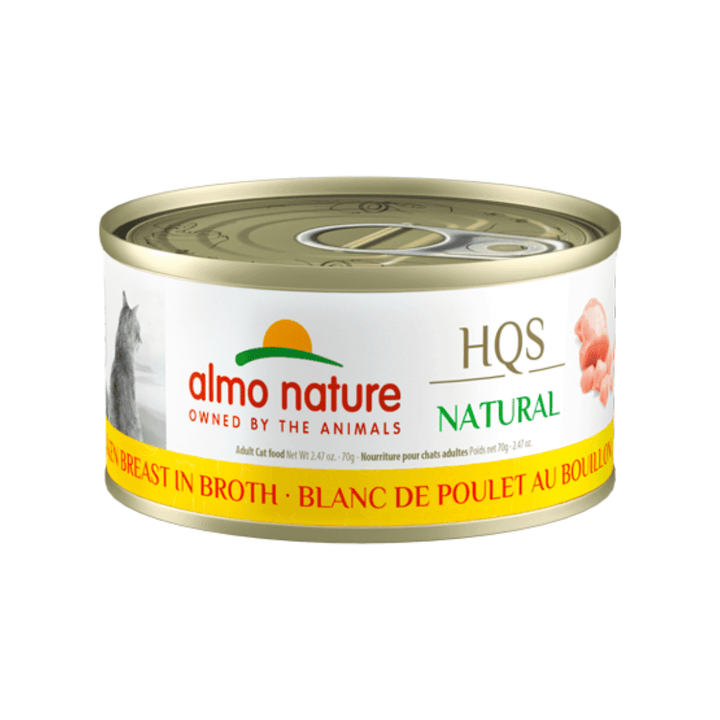 Almo Nature Wet Cat Food - HQS Natural Chicken Breast in Broth Canned - Toronto Pets