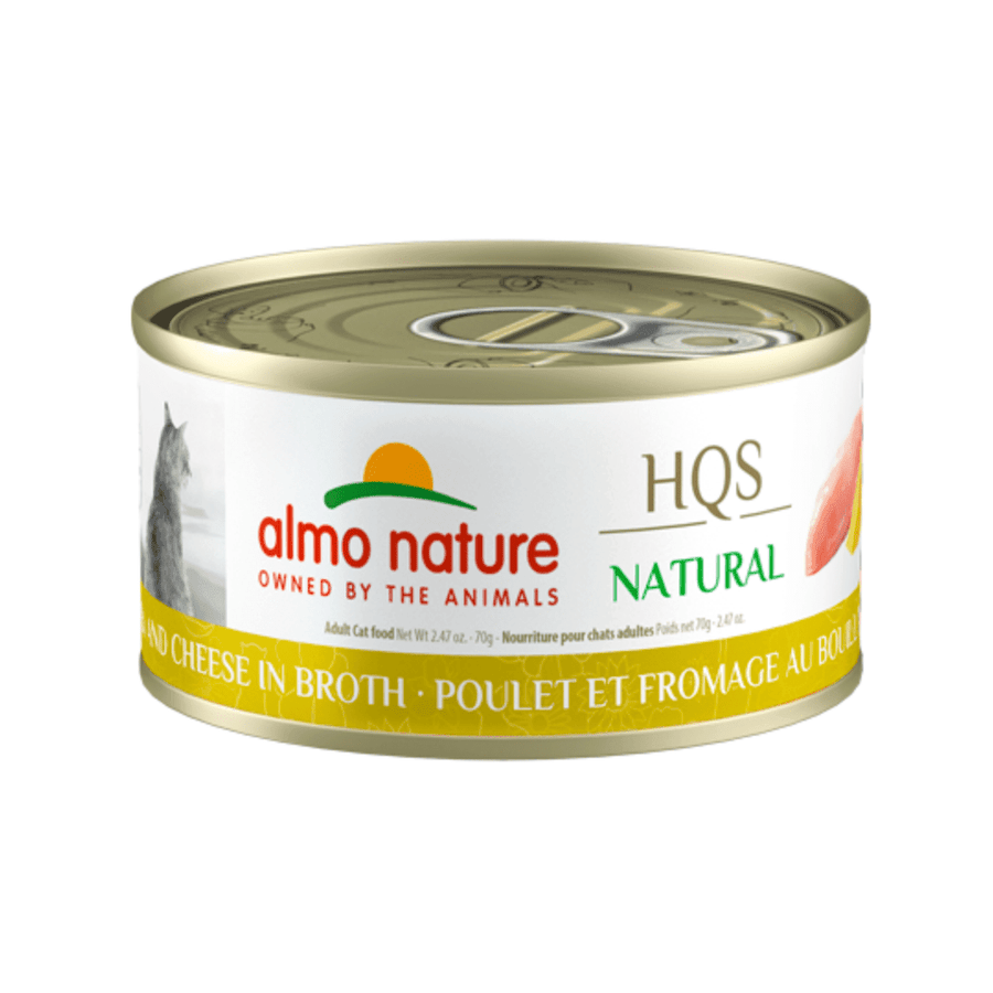 Almo Nature Wet Cat Food - HQS Natural Chicken with Cheese in Broth Canned - Toronto Pets