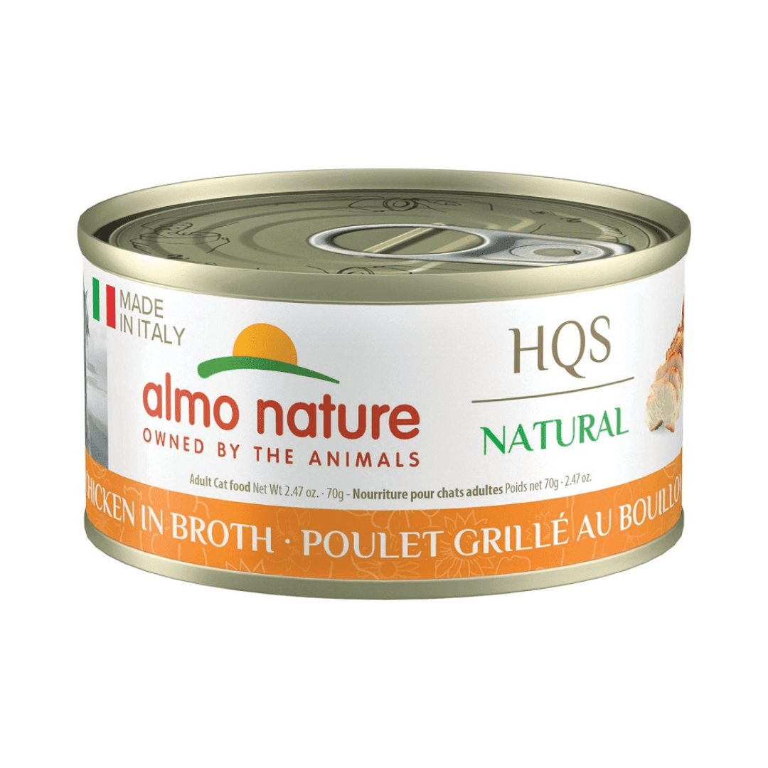 Almo Nature Wet Cat Food - HQS Natural Grilled Chicken in Broth Canned - Toronto Pets