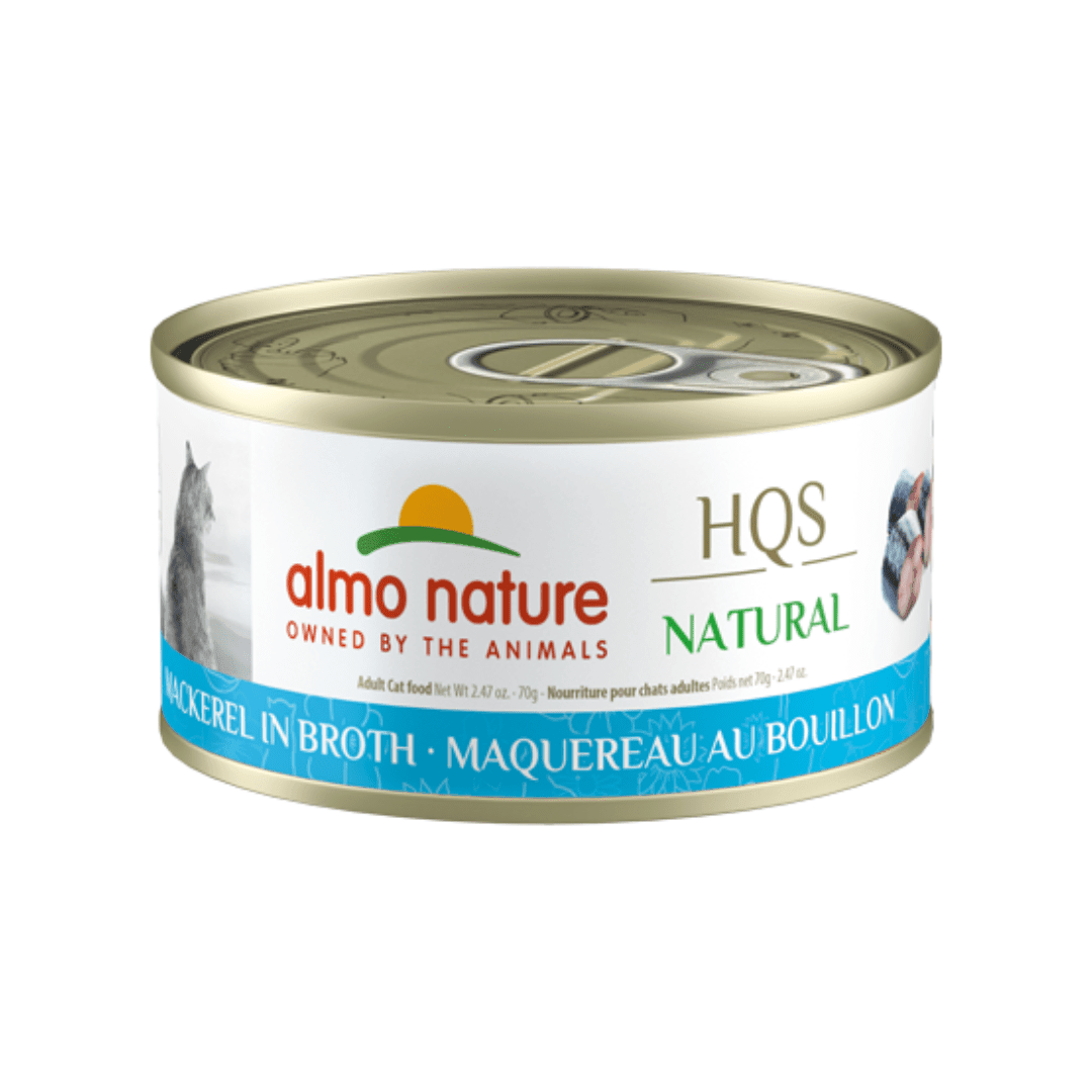 Almo Nature Wet Cat Food - HQS Natural Mackerel in Broth Canned - Toronto Pets