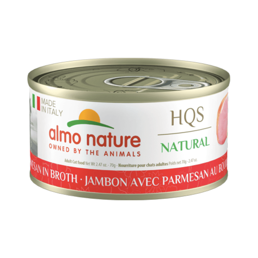 Almo Nature Wet Cat Food - HQS Natural MII Ham with Parmesan in Broth Canned - Toronto Pets