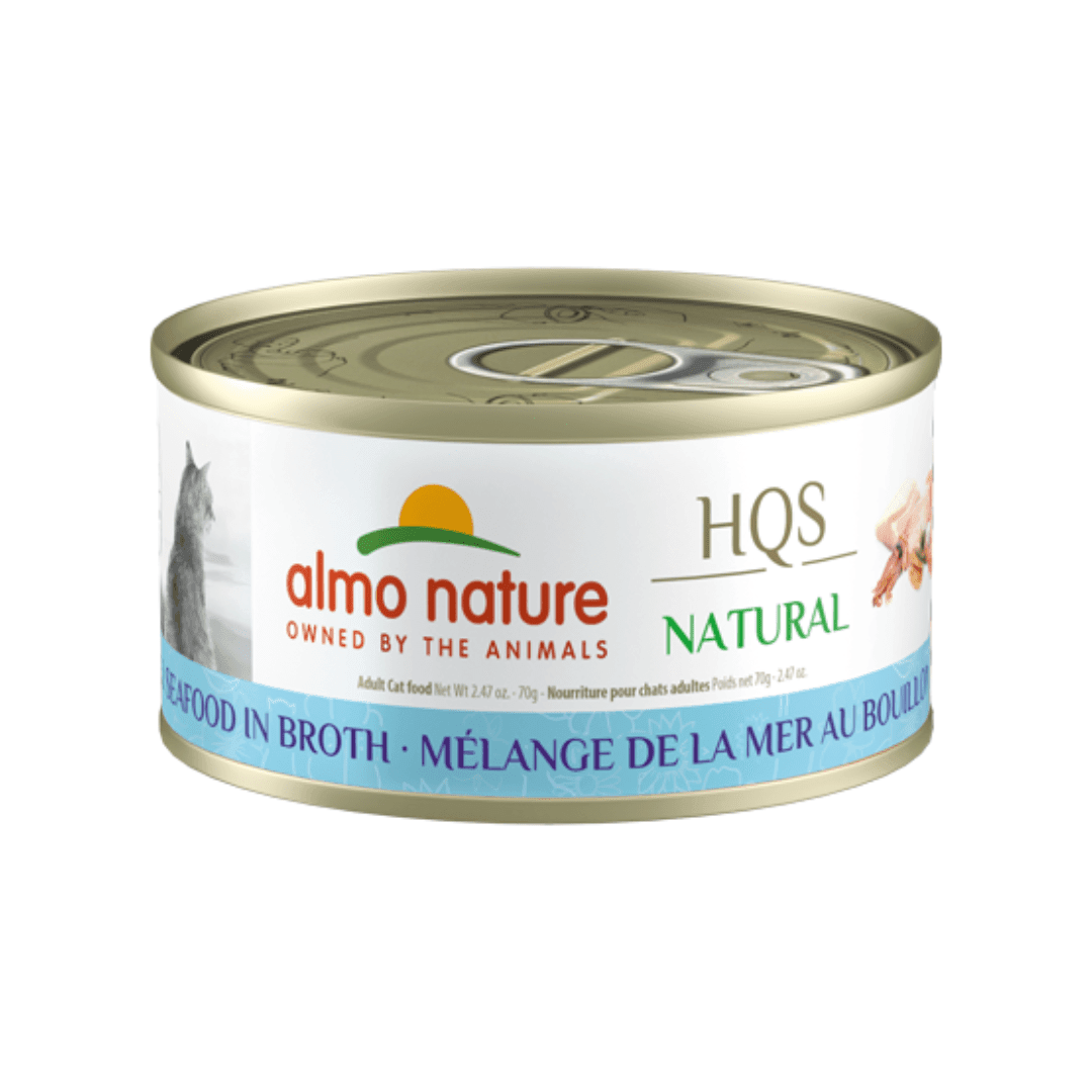 Almo Nature Wet Cat Food - HQS Natural Mixed Seafood in Broth Canned - Toronto Pets