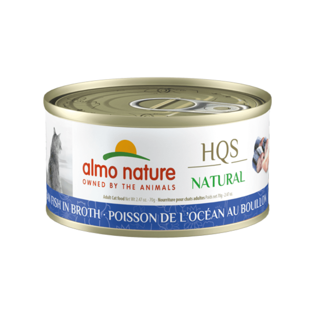 Almo Nature Wet Cat Food - HQS Natural Ocean Fish in Broth Canned - Toronto Pets