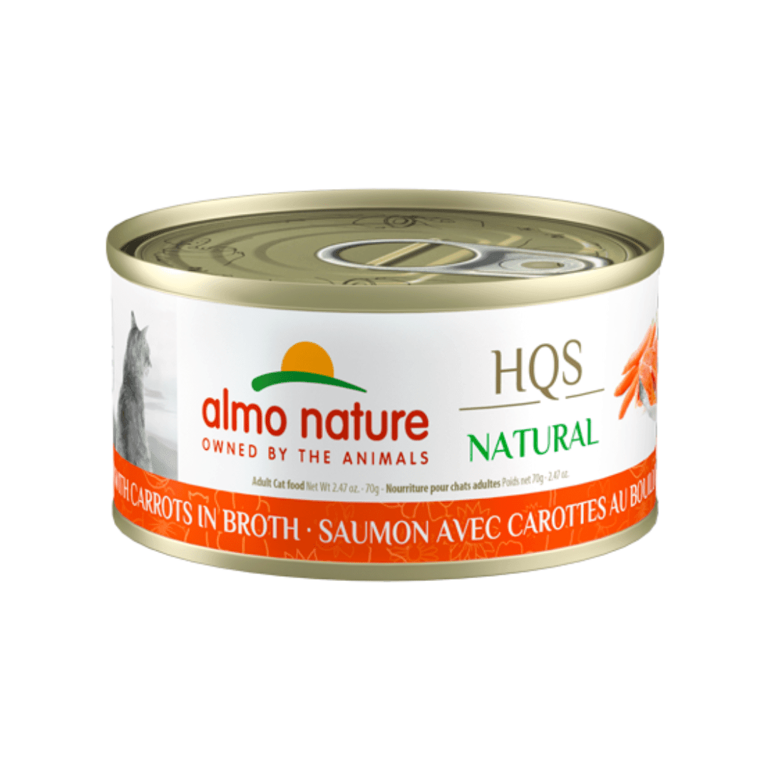 Almo Nature Wet Cat Food - HQS Natural Salmon with Carrots in Broth Canned - Toronto Pets