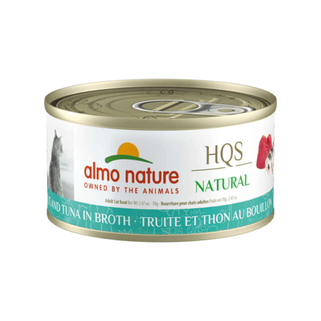 Almo Nature Wet Cat Food - HQS Natural Trout and Tuna in Broth Canned - Toronto Pets