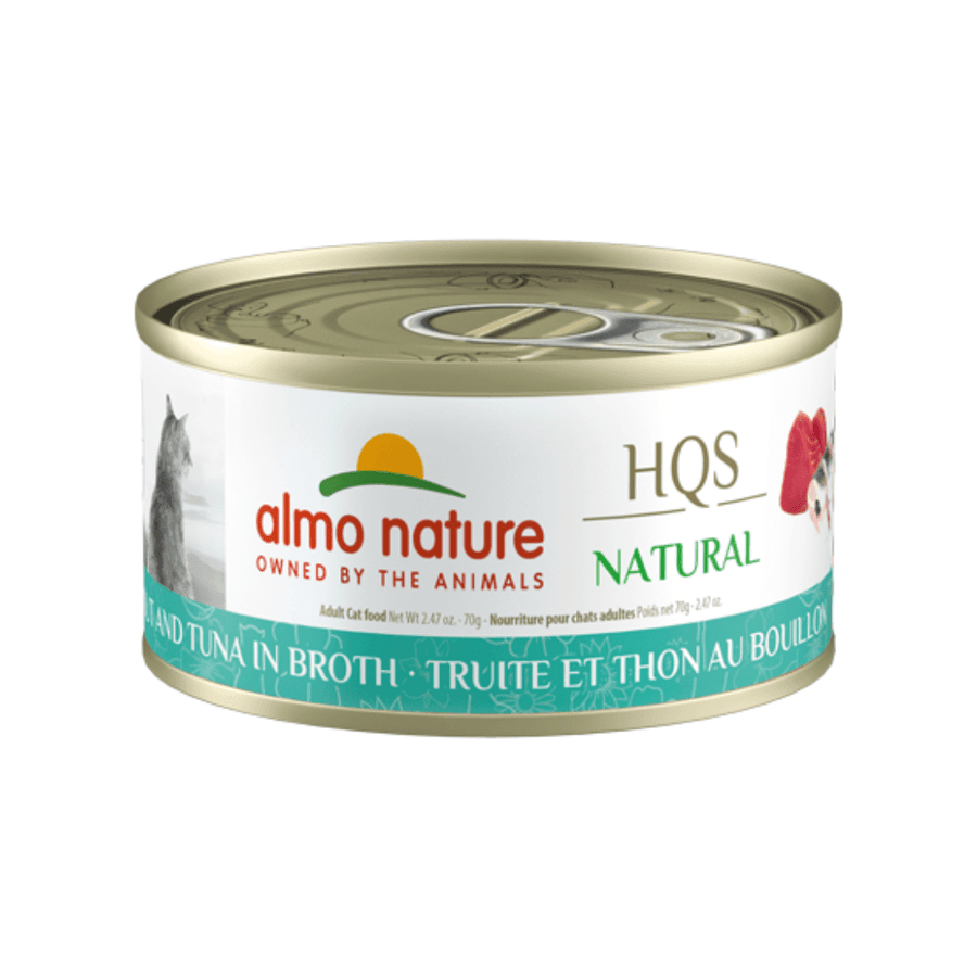 Almo Nature Wet Cat Food - HQS Natural Trout and Tuna in Broth Canned - Toronto Pets