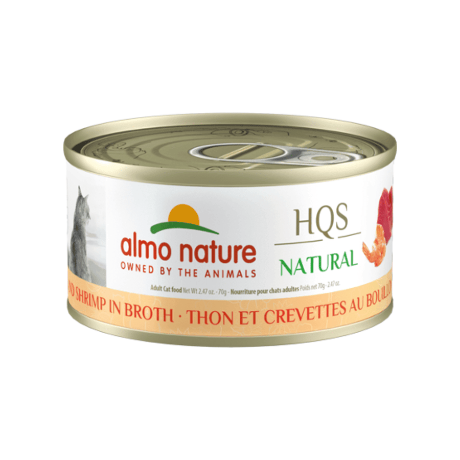 Almo Nature Wet Cat Food - HQS Natural Tuna and Shrimp in Broth Canned - Toronto Pets