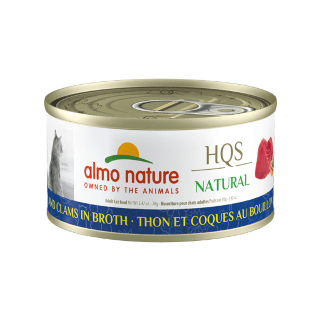 Almo Nature Wet Cat Food - HQS Natural Tuna & Clams in Broth Canned - Toronto Pets