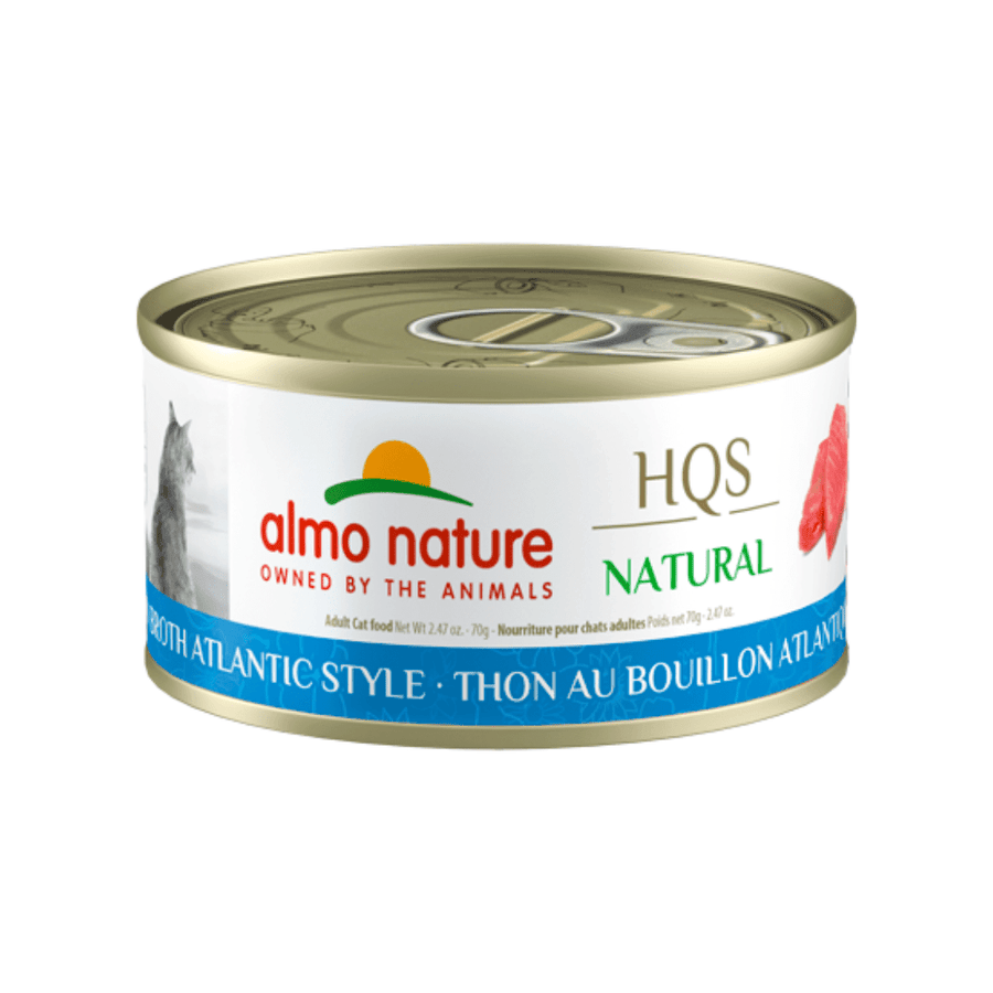 Almo Nature Wet Cat Food - HQS Natural Tuna in Broth Atlantic Style Canned - Toronto Pets