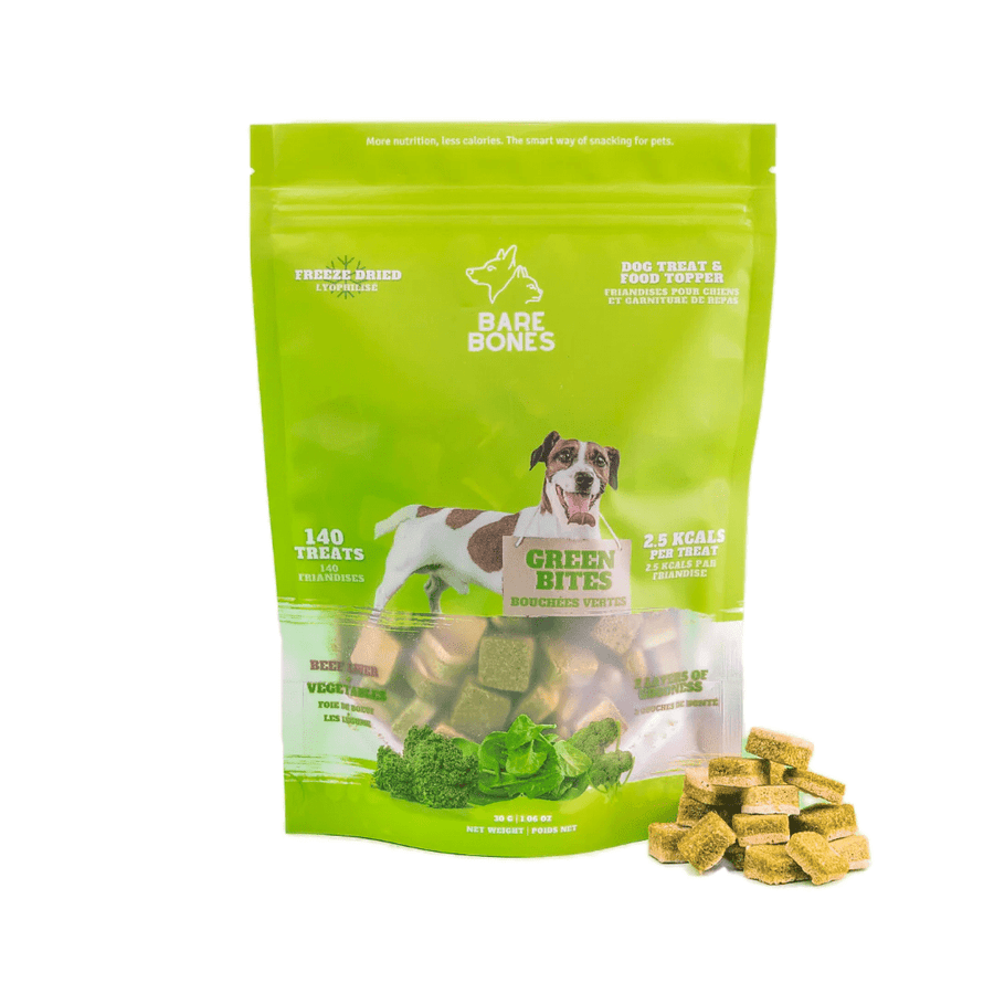 Bare Bones Freeze - Dried Dog Treats - Green Bites - Toronto Pets